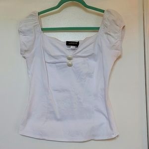 White Collectif peasant top